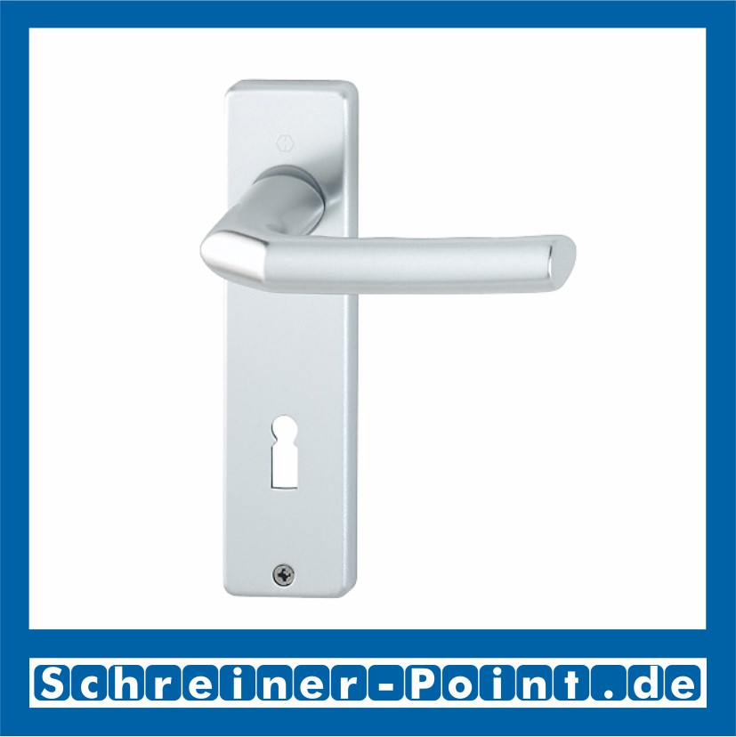 Hoppe Birmingham Aluminium Kurzschildgarnitur F1 Natur 1117/202KP, 3147542, 2566323, 2566340, 3147489, 2566358, 3147964